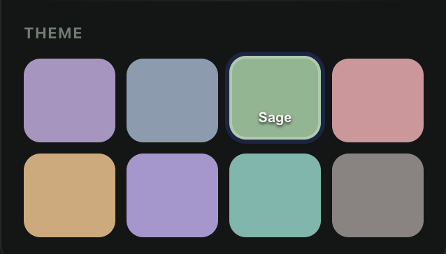 ZenTree Tabs theme selector preview